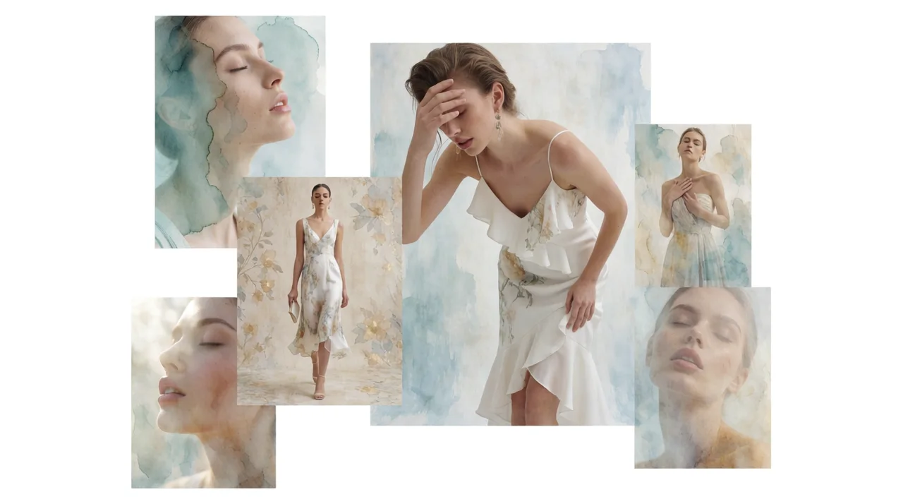 Krea 2 moodboard test with coordinated references and aesthetic direction