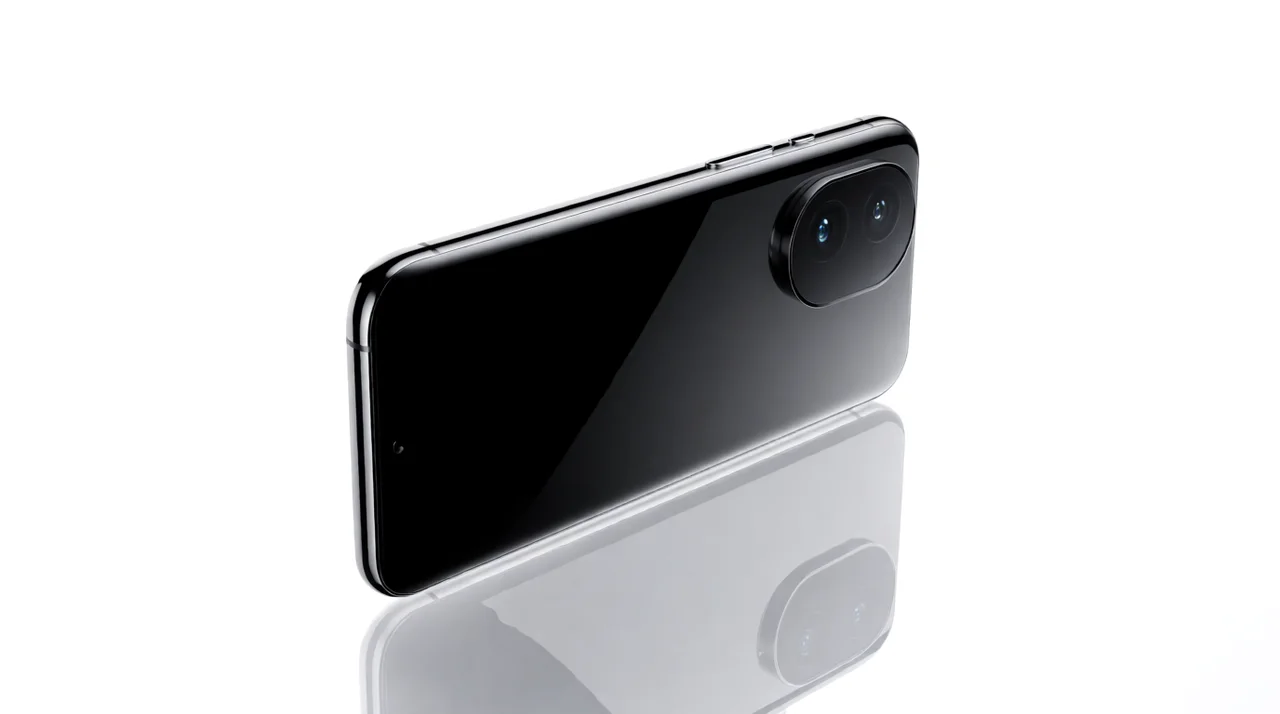 Krea 2 product photography result for a premium smartphone on a clean commercial background