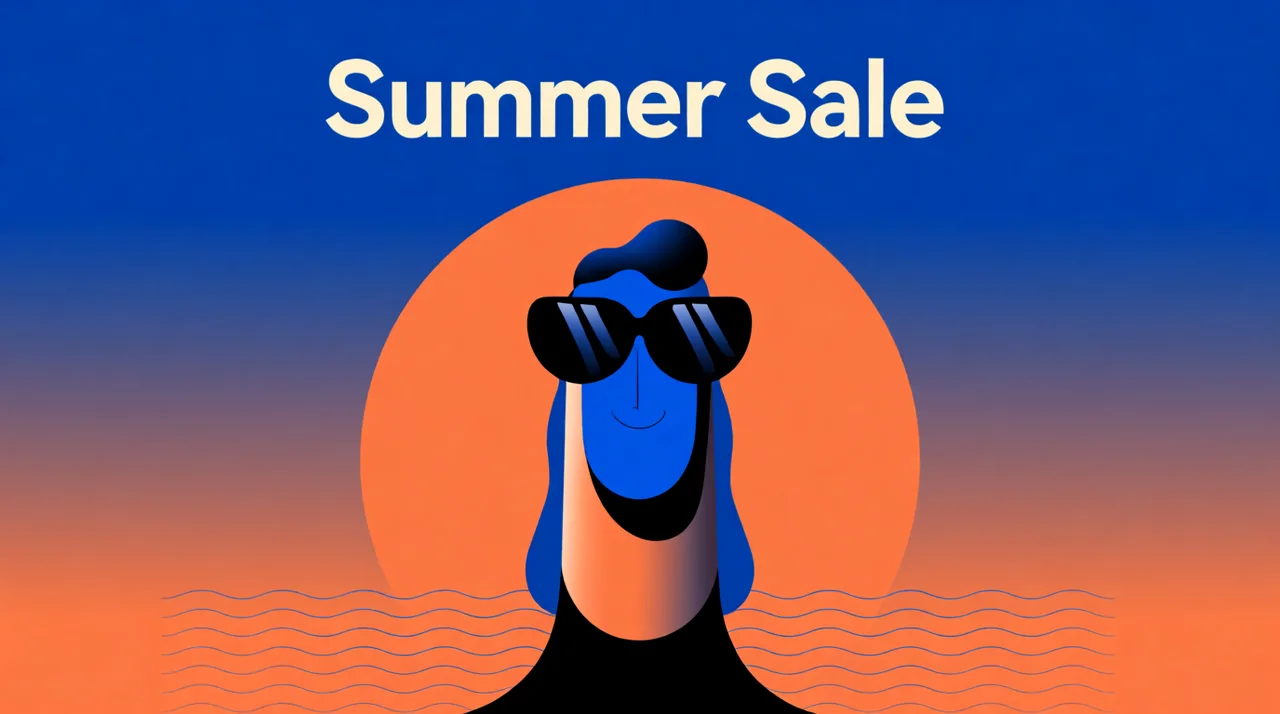 Krea 2 Summer Sale poster test with attractive art direction but unreliable text rendering